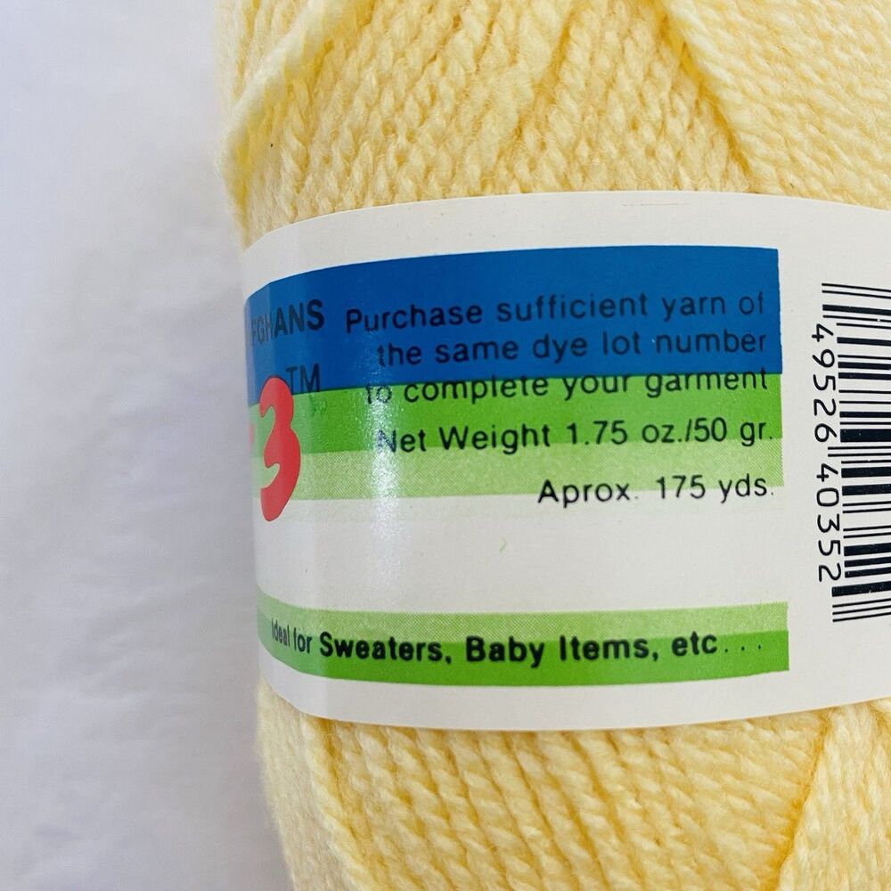 Vintage Yellow Super Soft 3 Yarn Lot 6 Skeins Lana Moro Softest European 3 ply - Picture 4 of 6